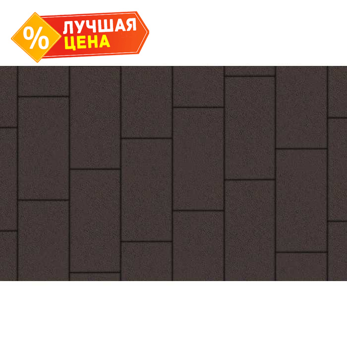 Плитка тротуарная Прямоугольник (Ла-Линия) Б.10.П.8 гладкий коричневый, 300x150x80 мм