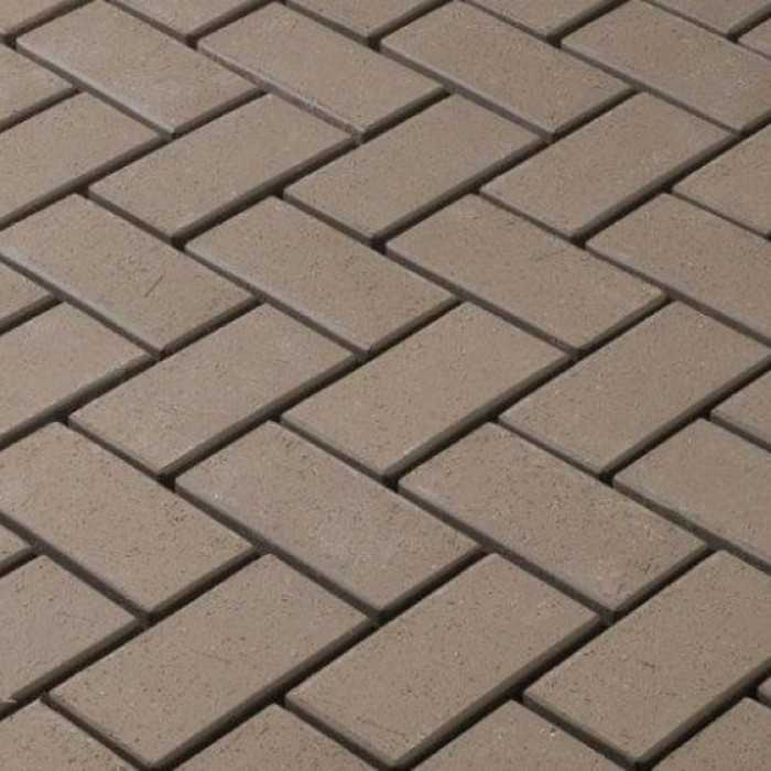 Тротуарная клинкерная брусчатка Vandersanden Gera серая, 200x100x45 мм