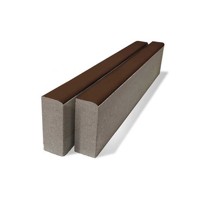 Тротуарный бордюр BRAER БР 100.20.8 коричневый, 1000*80*200 мм