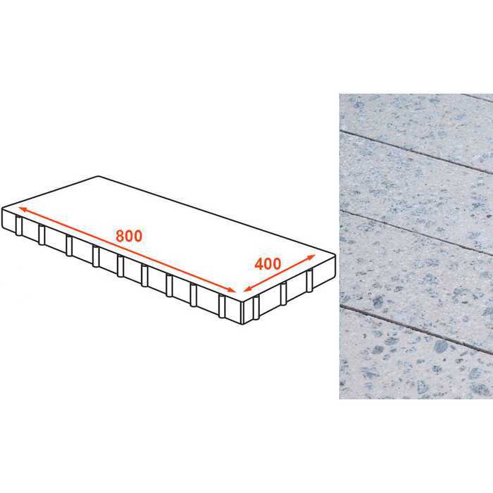 Плита тротуарная Готика Granite FINO, Мансуровский 800x400x80 мм